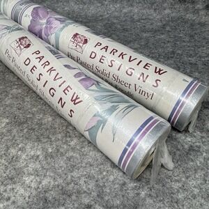 Vtg Floral Cottagecore Pre Pasted Wallpaper Vinyl Wallcovering 57 sqft Garden